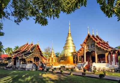 Der Wat Phra Singh Tempel in Chiang Mai