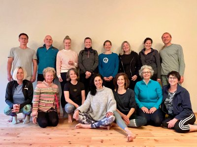 Strahlende Yogis im Saalerwirt