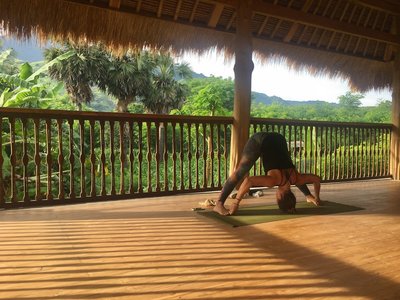 Innere Balance finde beim Yoga üben