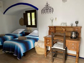 Das Doppelzimmer Palmeras im Castillo Das Doppelzimmer Palmeras im Castillo