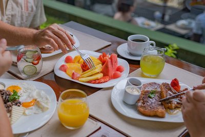Das reichhaltige Frühstück im Lomas Del Volcan