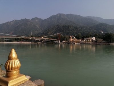 Blick auf die Berge vom Ganges