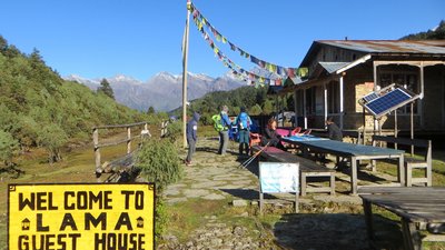 Das heimelige Lama Guest House in Mangengoth auf dem Climate Trek