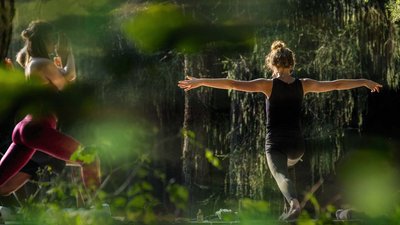 Neue Kraft beim Yoga in der Natur tanken Neue Kraft beim Yoga in der Natur tanken
