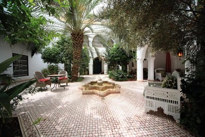 Der Innenhof im Riad Ifoulki