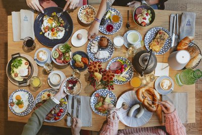 Im Hotel erwartet Sie ein vielfältiges Frühstückbuffet