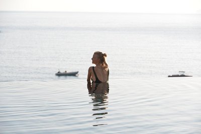 Ein Highlight des Resorts ist definitiv der beheizte Infinity-Pool. 