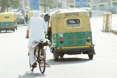 Mit der Riksha durch Delhi