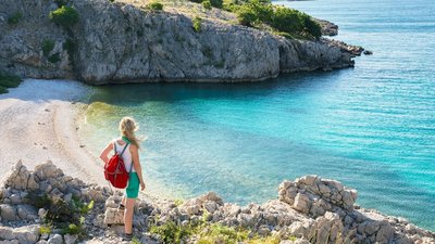 Blick auf die Kvarner Bucht von Kroatien Blick auf die Kvarner Bucht von Kroatien