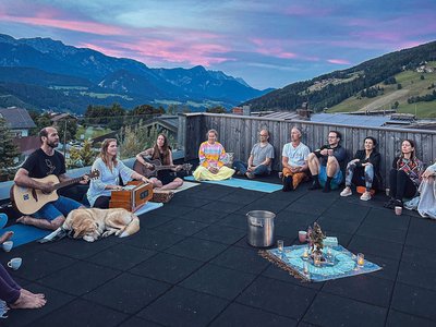 Musik mit Blick auf die Bergwelt