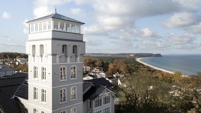 Das Hotel Vju aus der Vogelperspektive