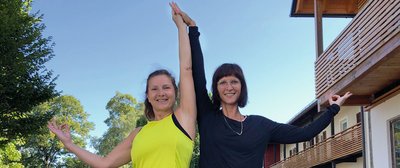 Viel Freude hatten alle während der Yogawochen mit Birgitta Kürtös im Seminarhotel Seinz