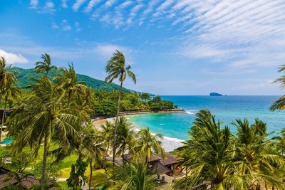 Der Candidasa Strand auf Bali