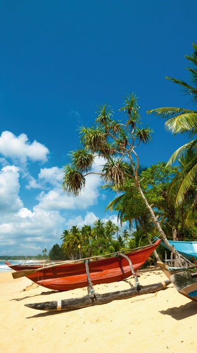 Boote am Strand
