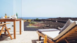 Genießen Sie die Sonne auf der Terrasse des Studios La Baja