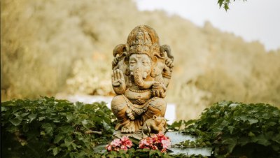 Der Ganesha begrüßt unsere Gäste