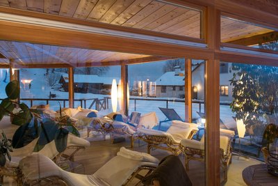 Der gemütliche Ruheraum im Natur-Spa