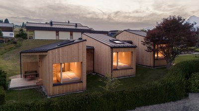 Genießen Sie den Blick auf die Berge von Ihrer Cabin aus