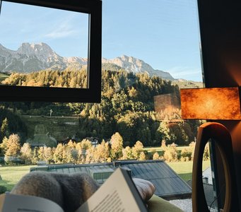 Entspannung pur mit Blick in die traumhafte Bergwelt