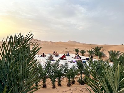 In der Stille der Wüste Yoga üben
