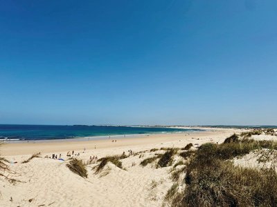Genießen Sie den weiten Strand