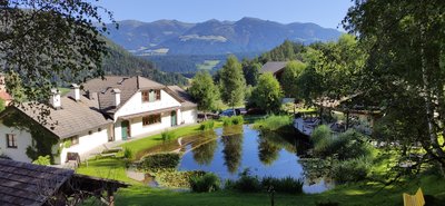 Vom Saalerwirt haben Sie einen tollen Ausblick auf die Südtiroler Berge
