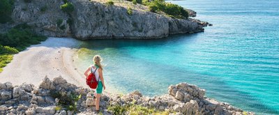 Blick auf die Kvarner Bucht von Kroatien