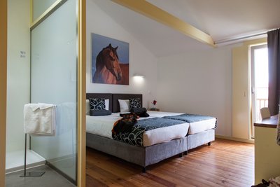 Die hellen Zimmer in der Pátio Ecolodge