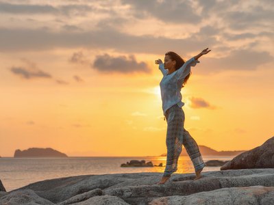 Den Sonnenuntergang genießen