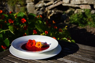 Die Schlossküche versorgt Sie individuell mit heimischen Produkten aus Feld und Wald und dem eigenen Gemüsegarten