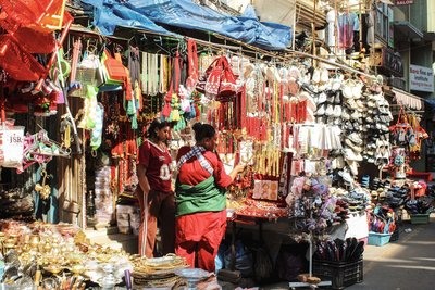 Lebendige Straßen in Kathmandu 