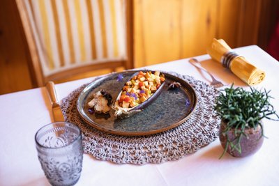 Serviert werden Ihnen im Hotel Engel köstliche ayurvedische Gerichte