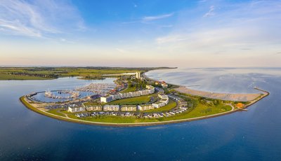 Schöne Hafenanlage auf der Insel Fehmarn