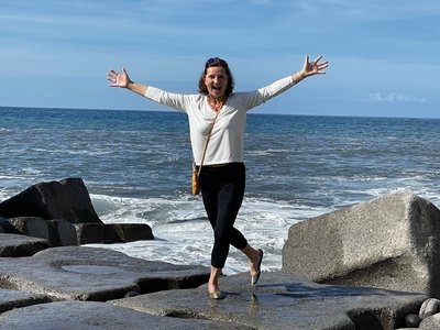 Pure Freude am blauen Meer